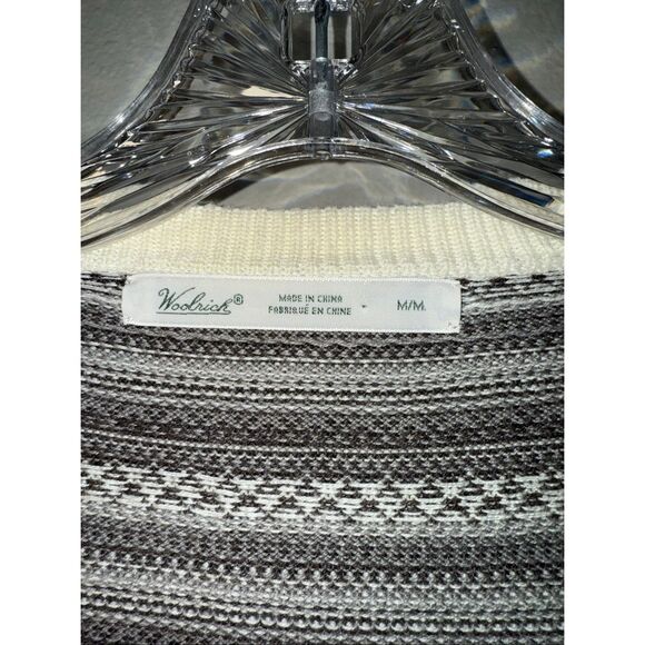 Woolrich Diamond Henley print sweater size medium - Picture 2 of 7